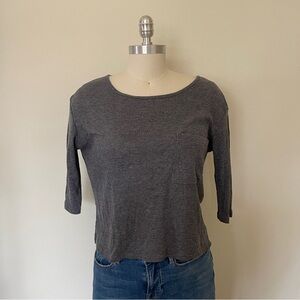 Costa Blanco High Low Ribbed Top